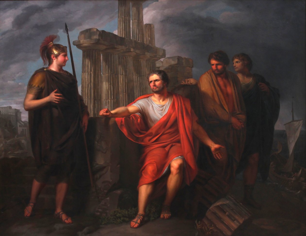 Marius zittend op de ruïnes van Carthago door Pierre Joseph François