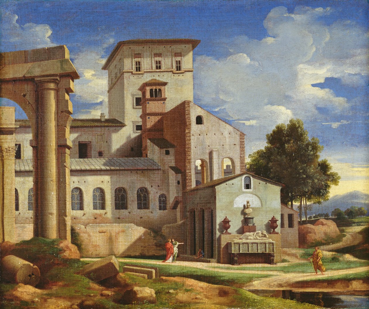 Italiaans landschap door Pierre Lemaire