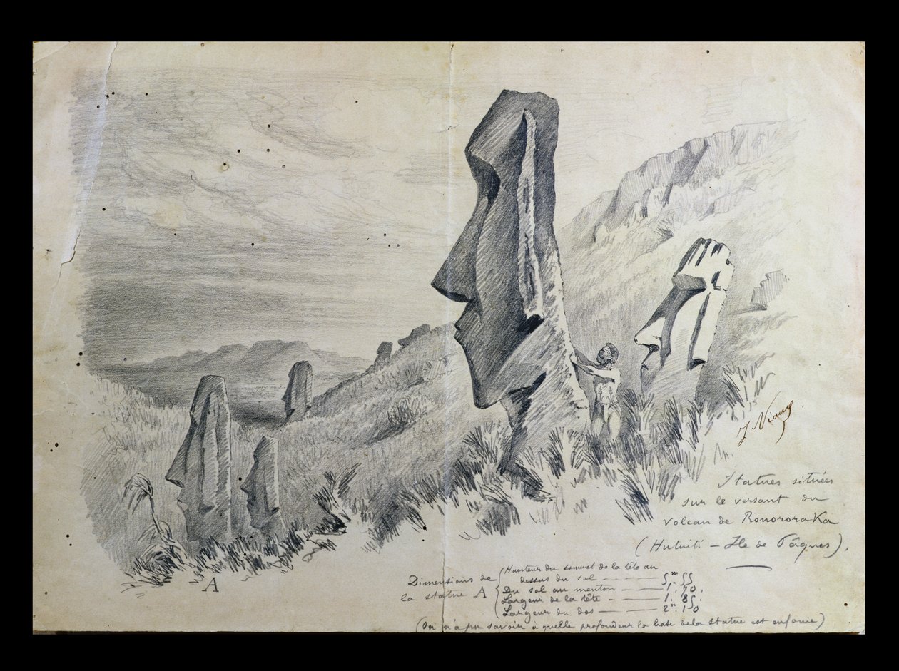 Monumenten op Paaseiland door Pierre Loti