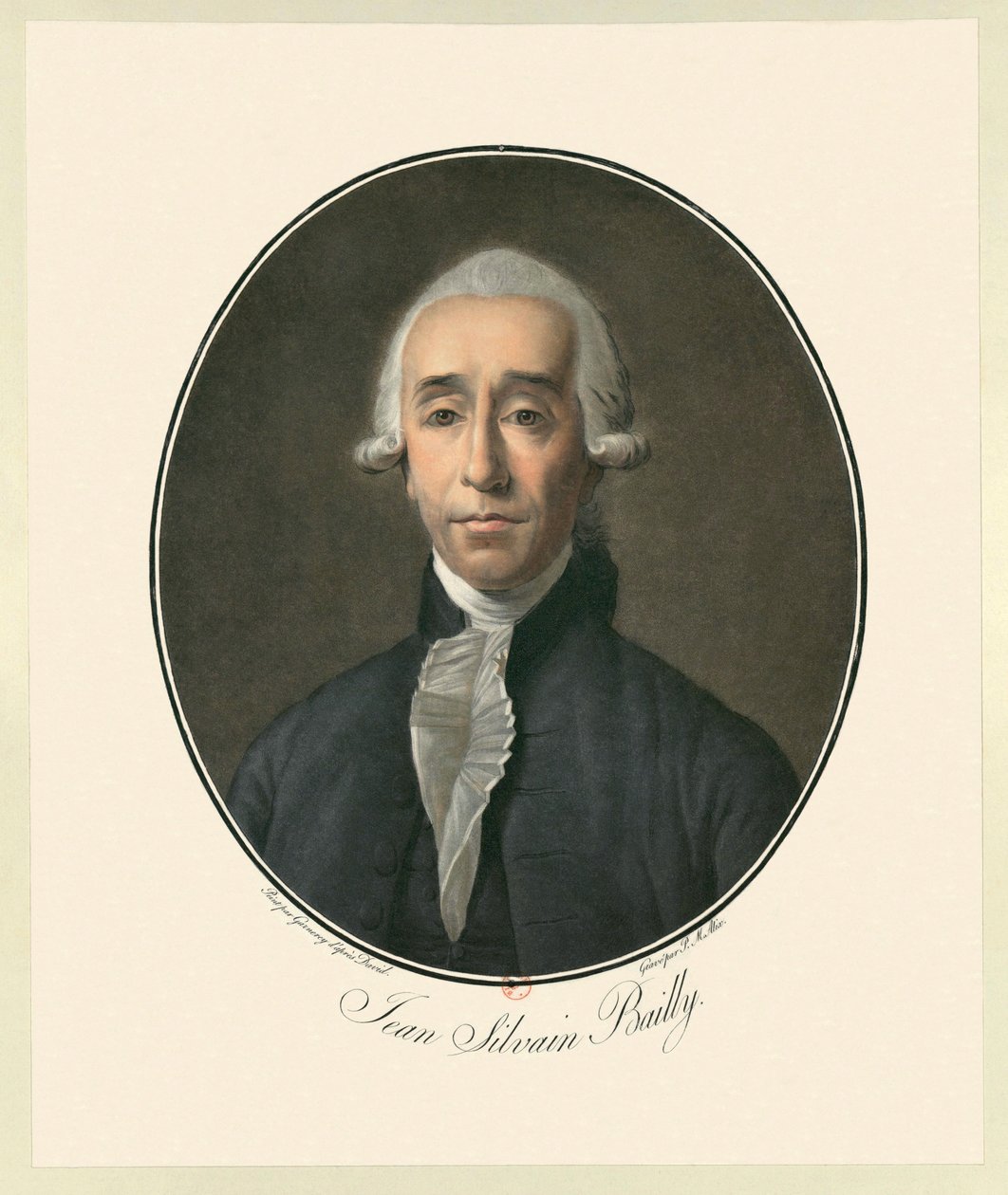 Jean Sylvain Bailly (1736-1793) Franse astronoom, wiskundige, vrijmetselaar en politiek leider van het begin van de Franse Revolutie door Pierre Michel Alix