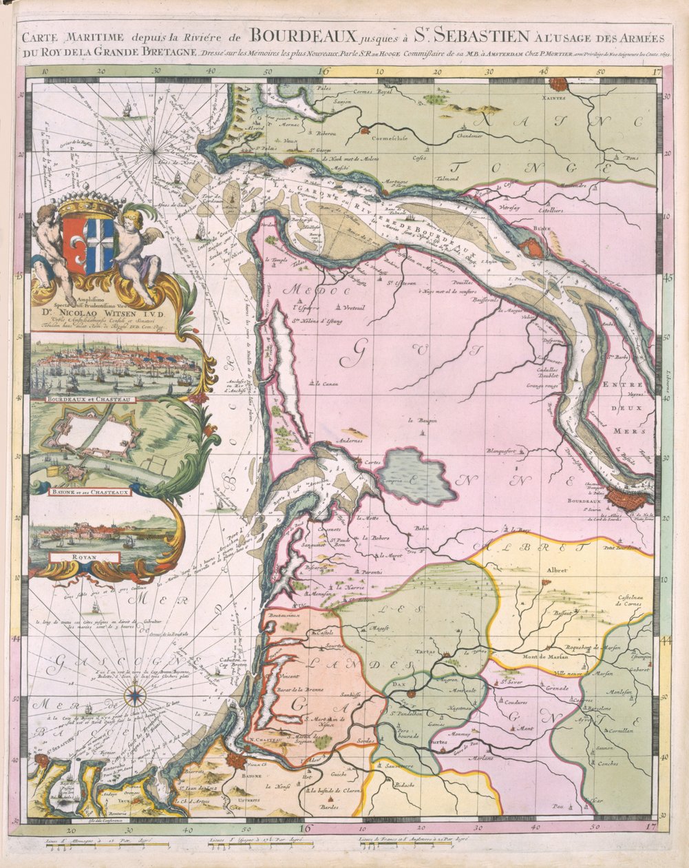 La Naptune Francois, ou Atlas des Cartes Marines, 1693 door Pierre Mortier
