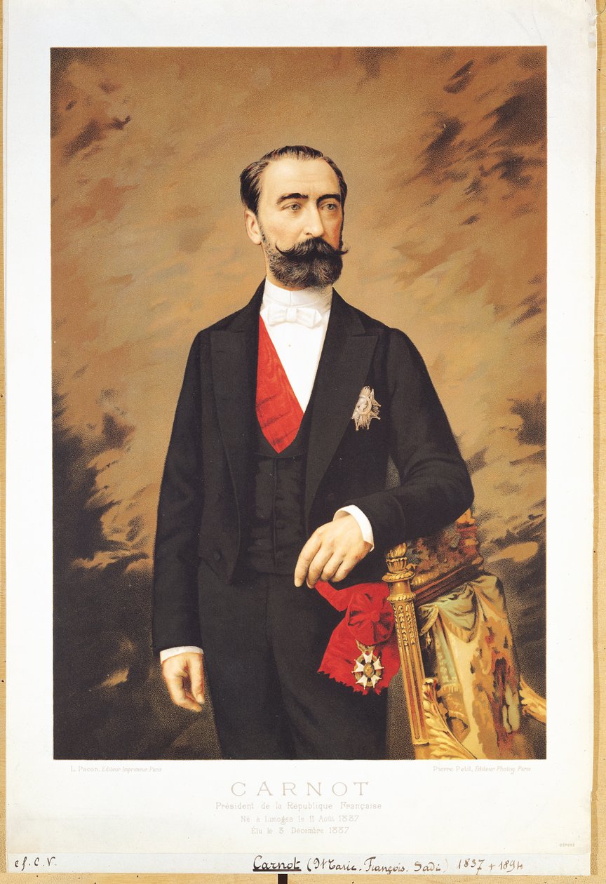 Portret van Marie Francois Sadi Carnot (1837-94) 1887 door Pierre Petit