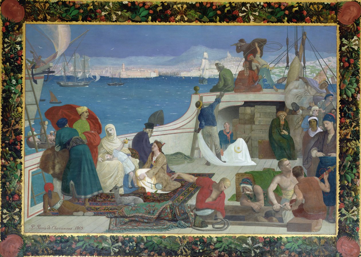 Marseille, Poort naar het Oosten, 1869 door Pierre Puvis de Chavannes