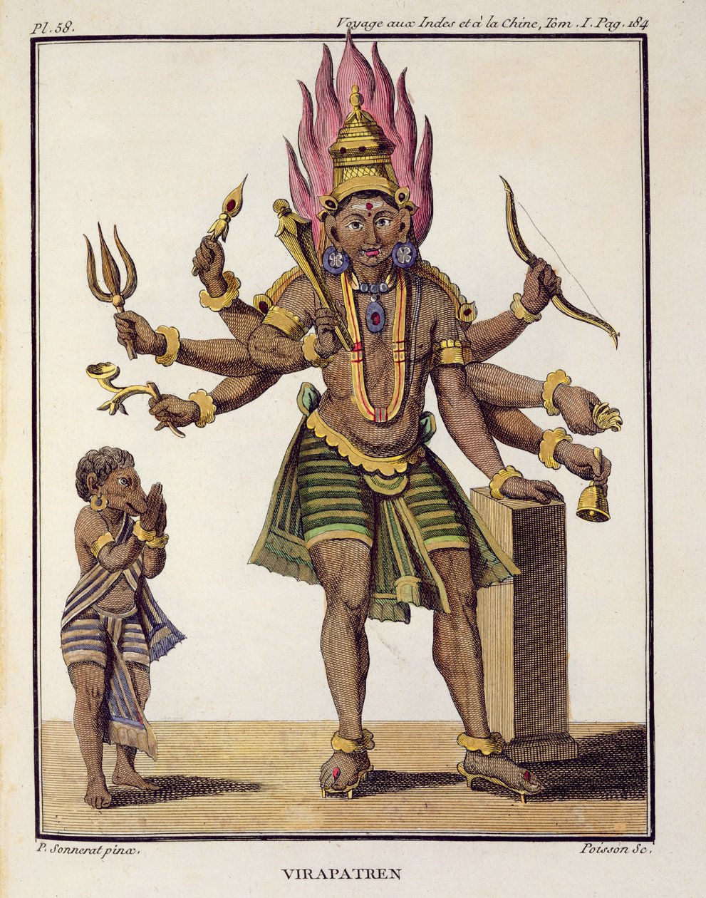 Shiva als Virapatren, Heer met het misvormde boze oog, uit 