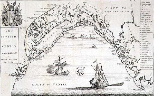 De omgeving van Venetië door Pierre  Mortier