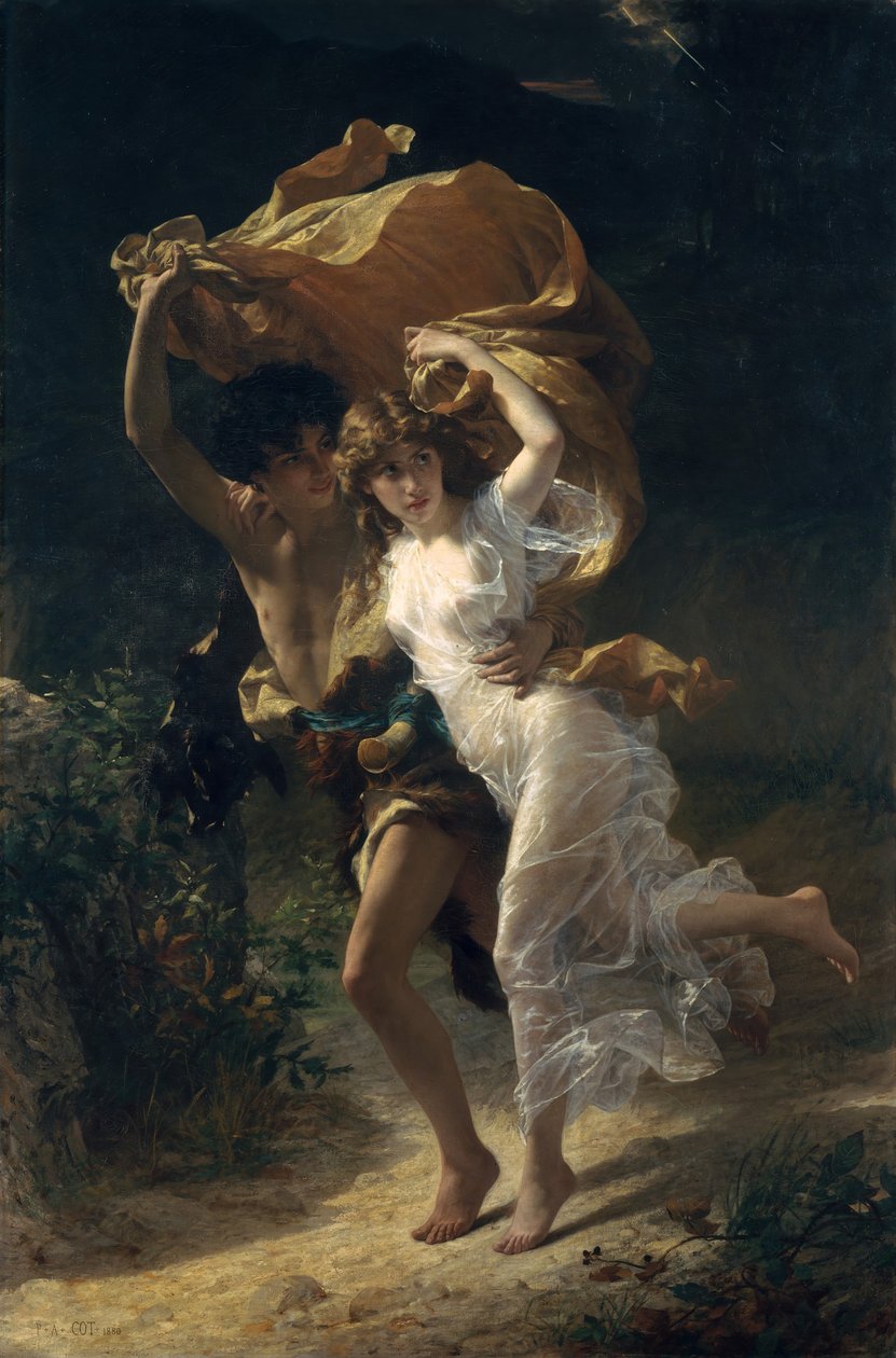 De storm door Pierre Auguste Cot