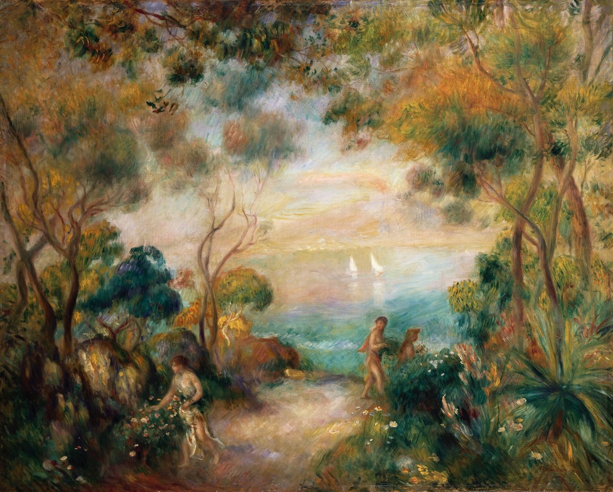 Een Tuin in Sorrento door Pierre Auguste Renoir