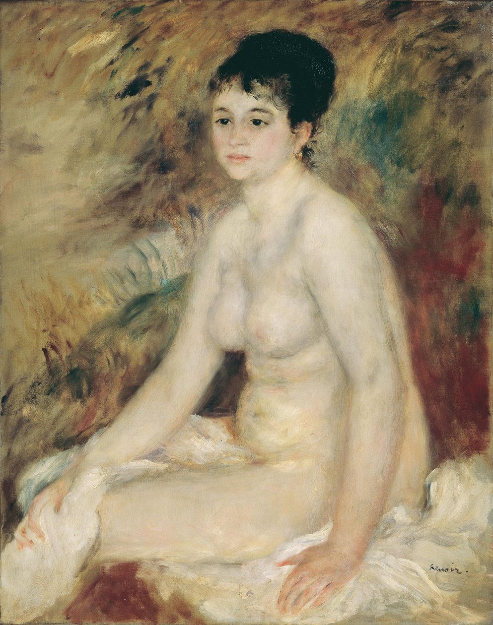 Na het bad, 1876 door Pierre Auguste Renoir