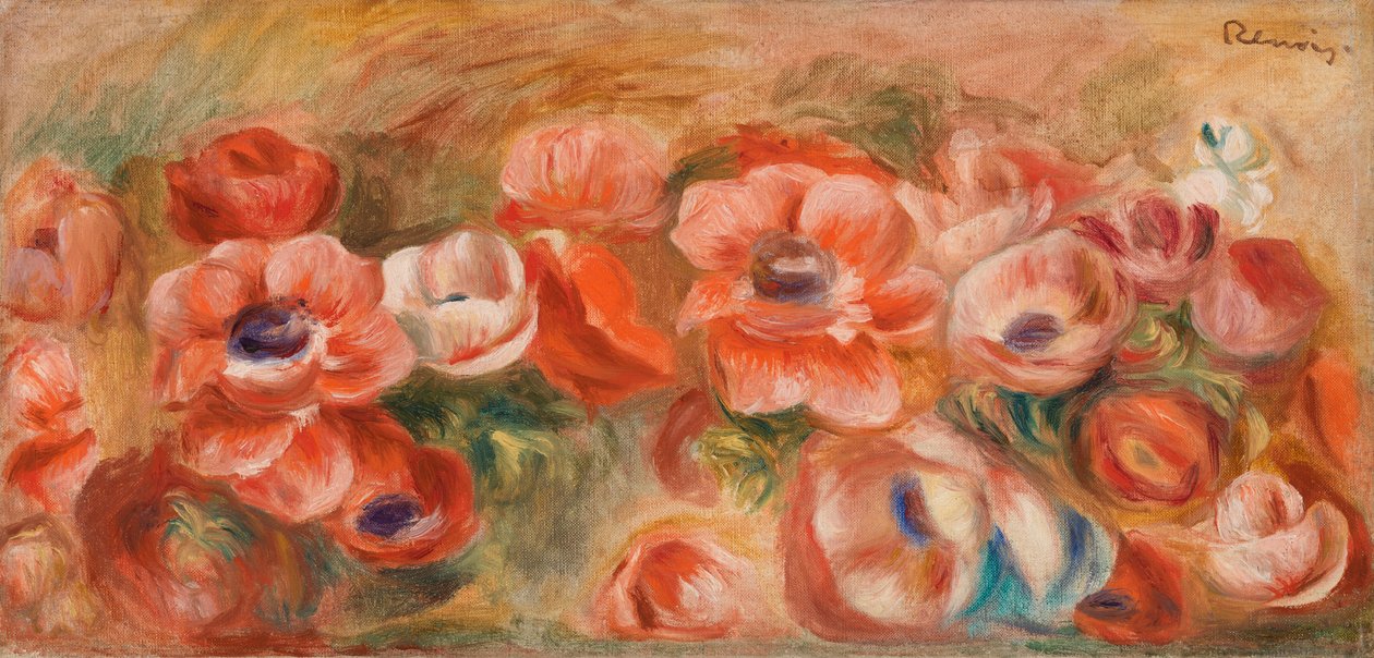 Anemonen door Pierre Auguste Renoir