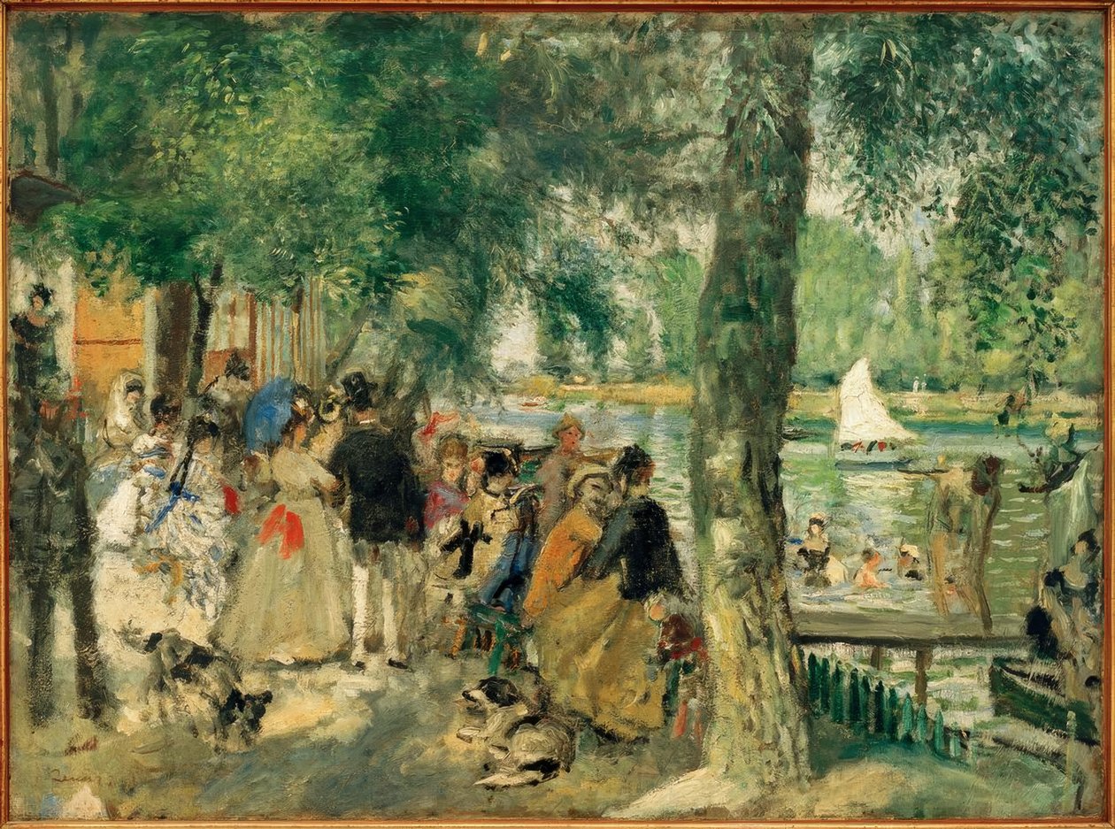 Baden in de Seine / La Grenouillère door Pierre Auguste Renoir