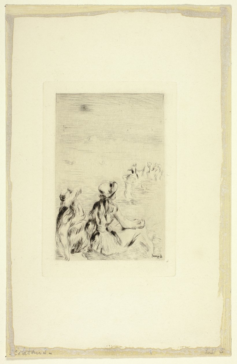 Kinderen op het Strand, Berneval door Pierre Auguste Renoir