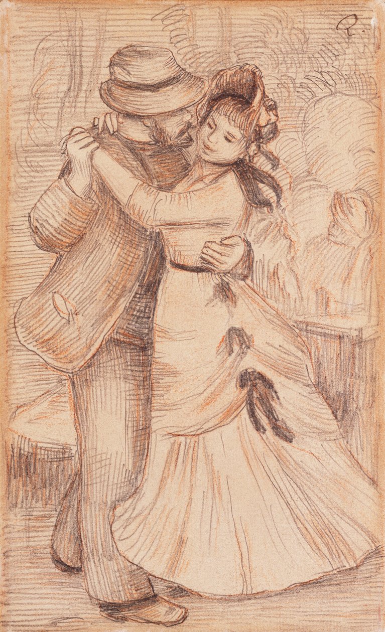 Dans op het Platteland, 1883 door Pierre Auguste Renoir