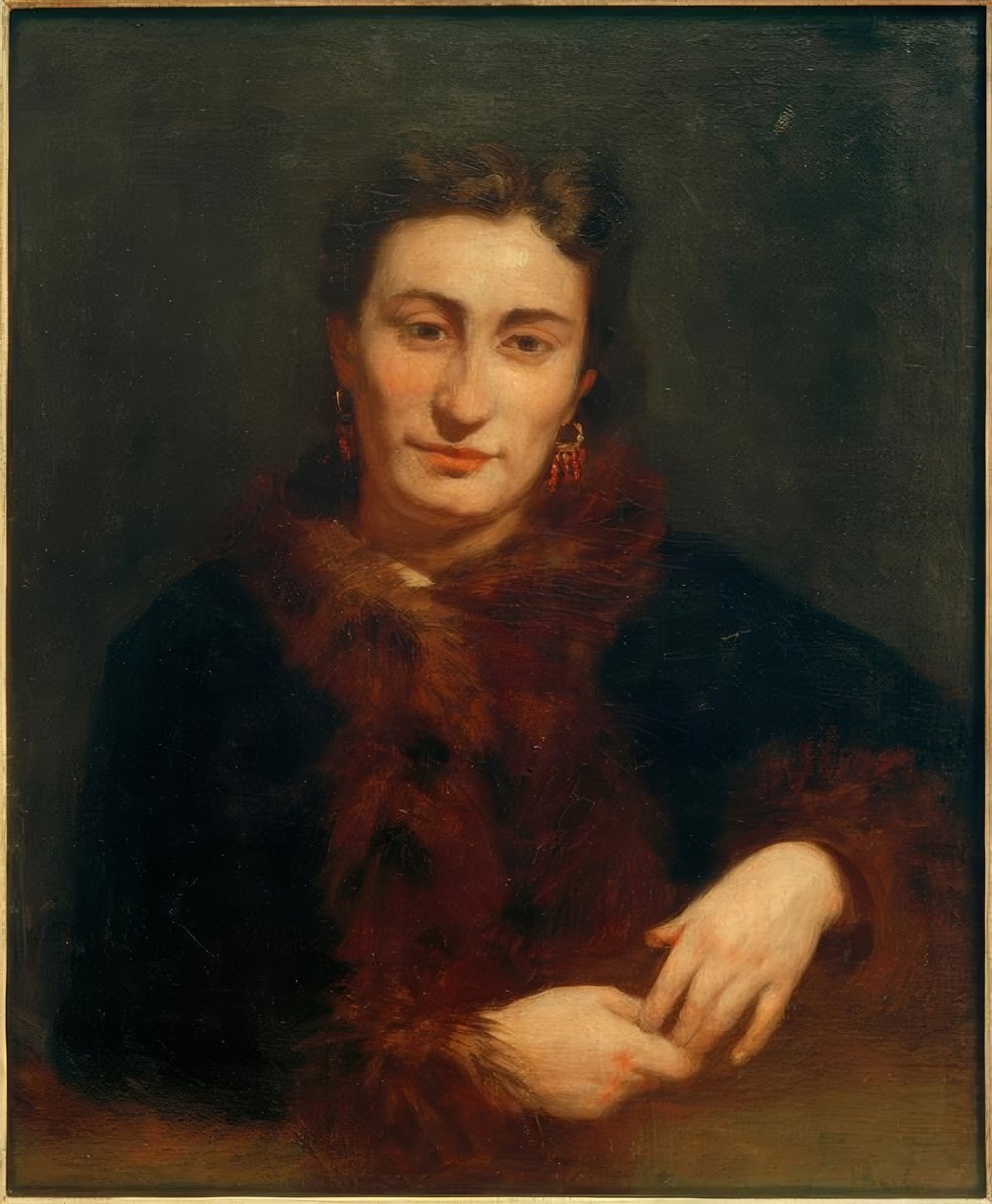 De dame in bont door Pierre Auguste Renoir