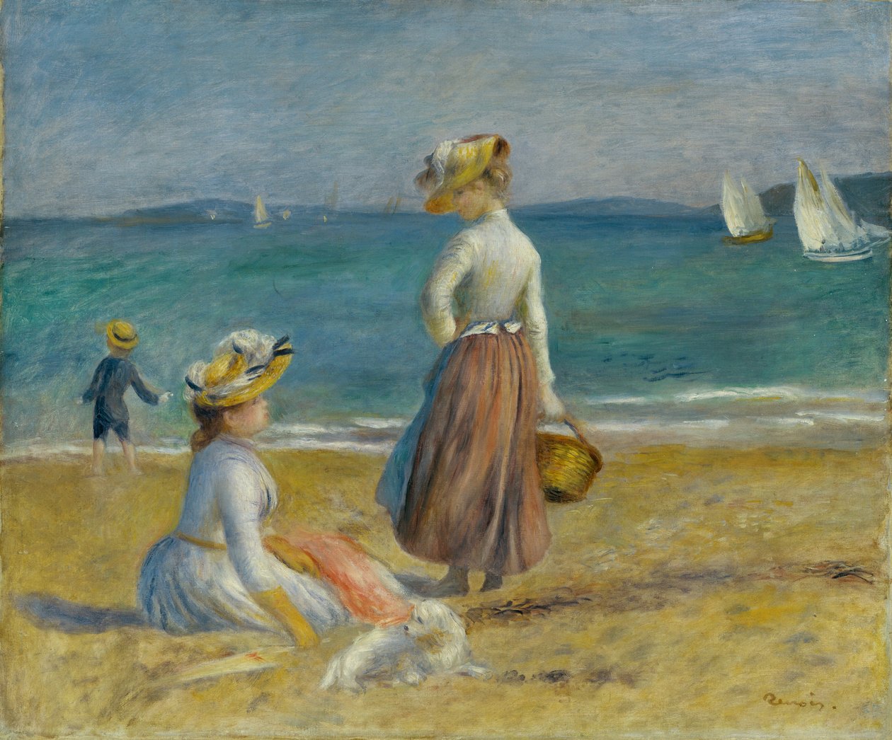 Figuren op het strand door Pierre Auguste Renoir