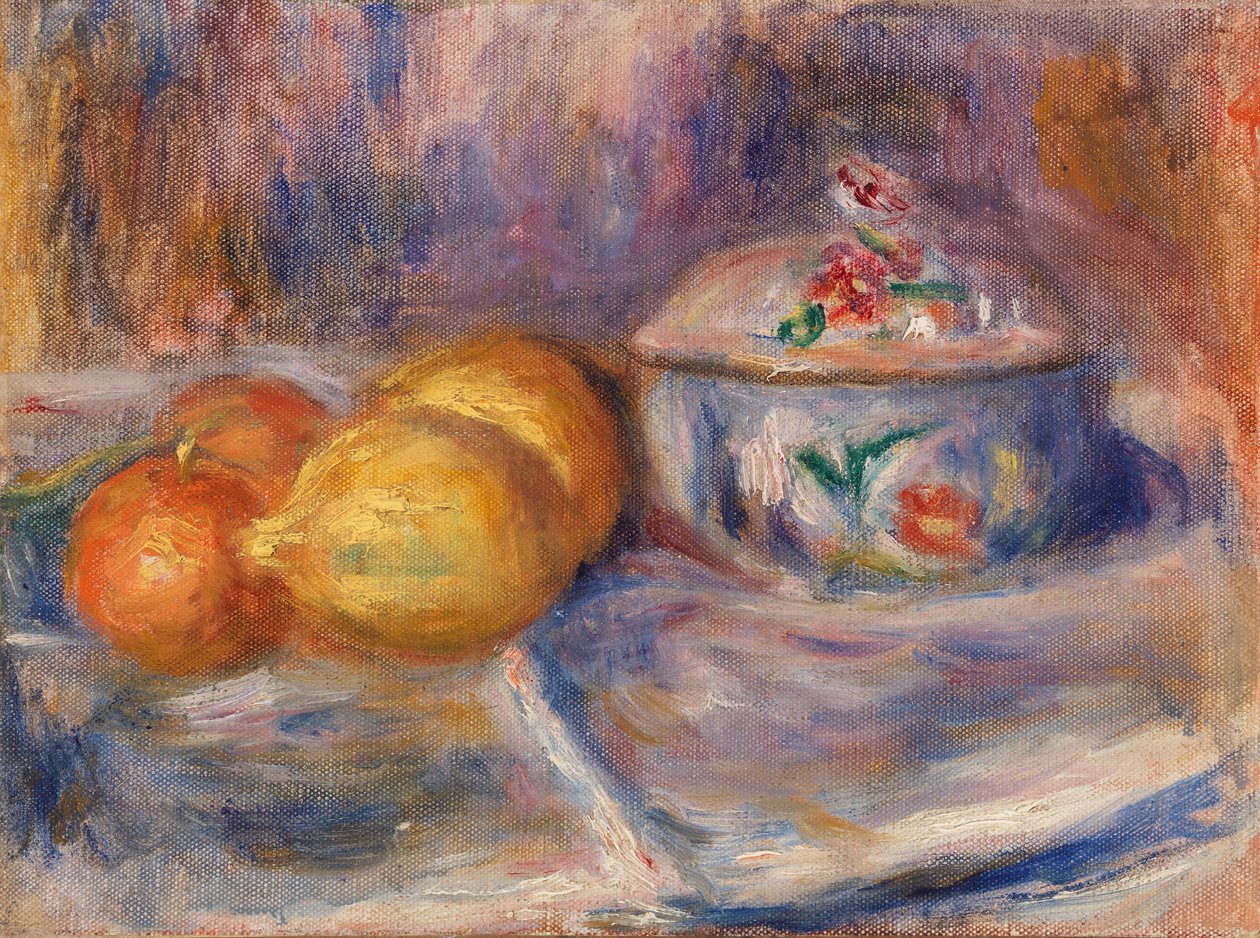 Fruit en bonbonnière door Pierre Auguste Renoir