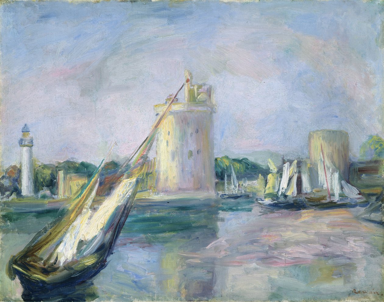 Haveningang van La Rochelle, 1896 door Pierre Auguste Renoir