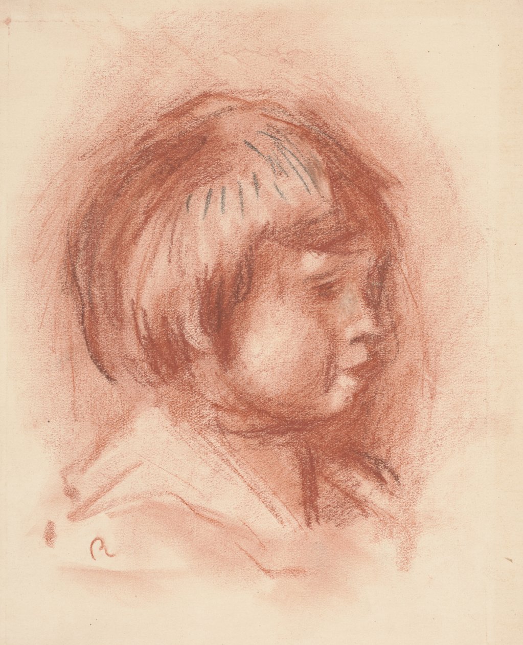 Hoofd van een kind door Pierre Auguste Renoir