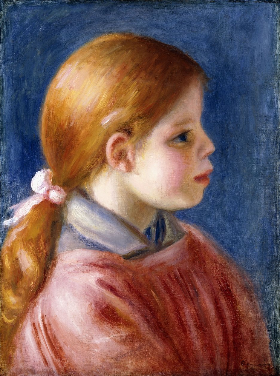 Hoofd van een Jong Meisje, 1888 door Pierre Auguste Renoir