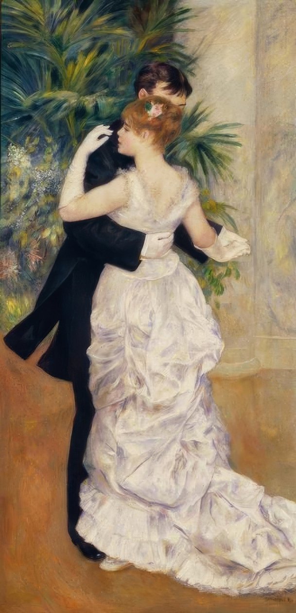 De dans in de stad door Pierre Auguste Renoir
