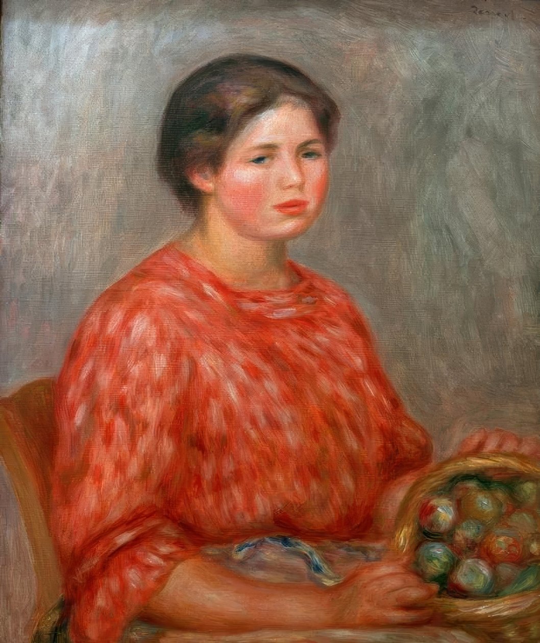 De fruitverkoopster door Pierre Auguste Renoir