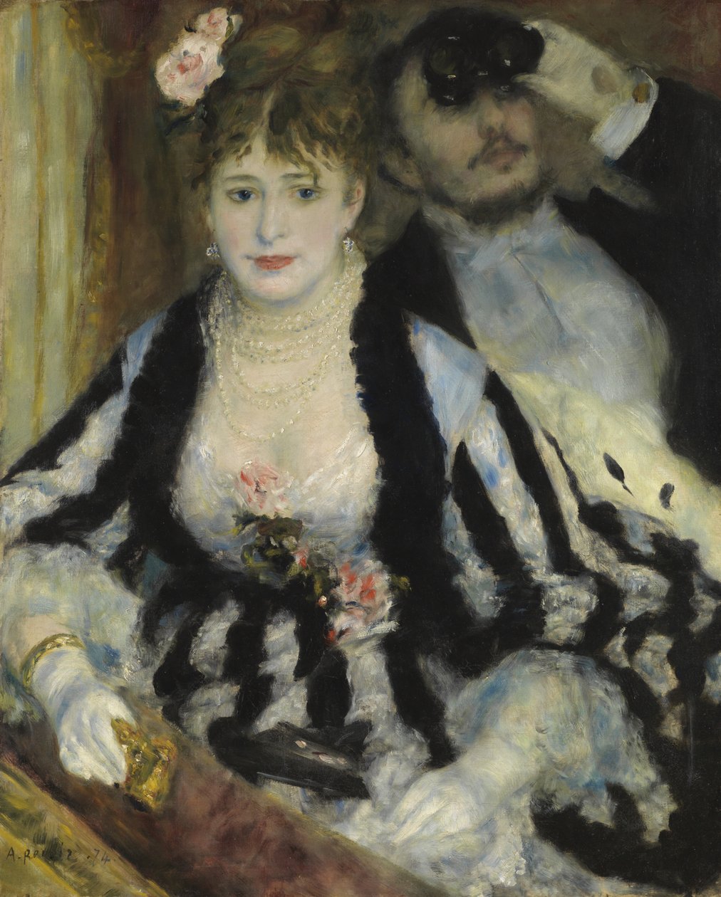 La Loge (Theaterbox) door Pierre Auguste Renoir