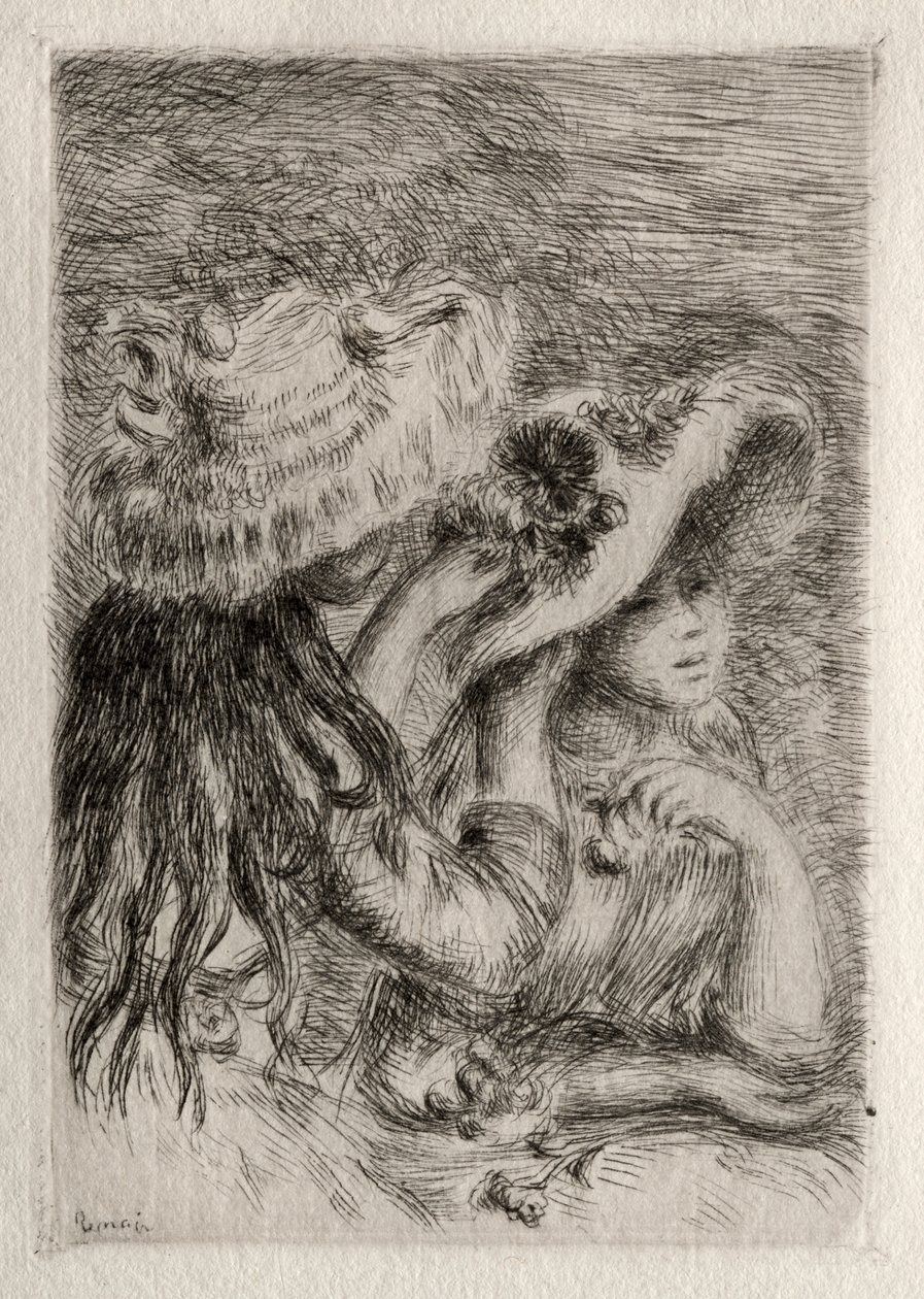 Le Chapeau épinglé door Pierre Auguste Renoir