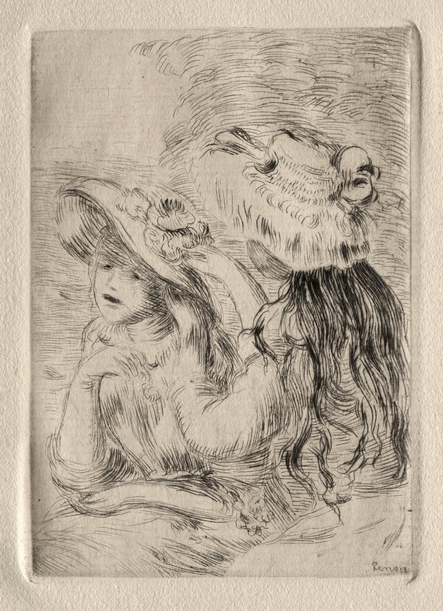 Le Chapeau épinglé door Pierre Auguste Renoir