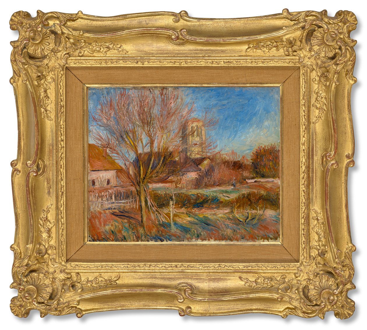 De kerk van Essoyes, ca.1900 (olieverf op doek) door Pierre Auguste Renoir