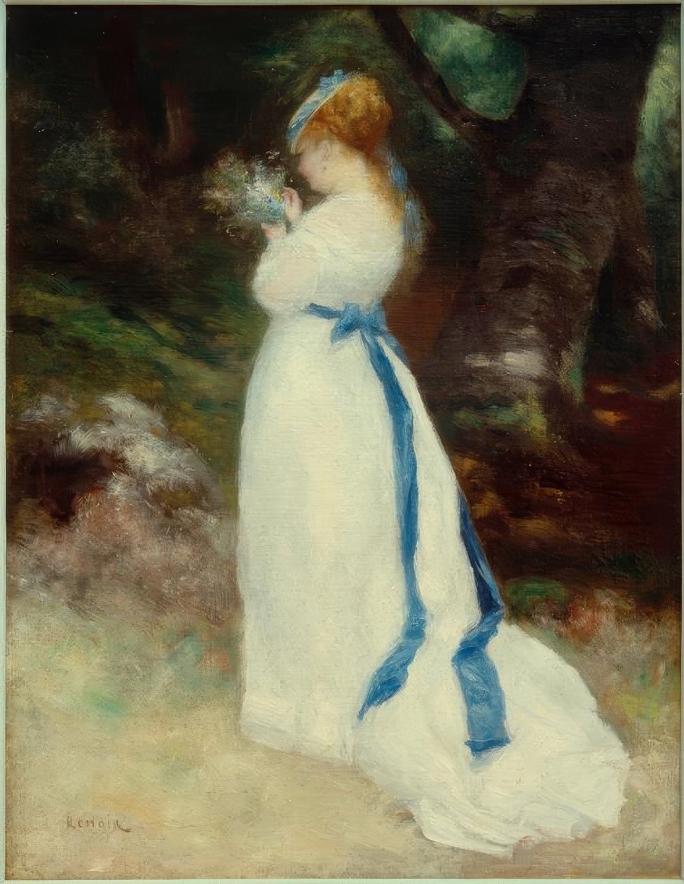 Lise met een veldboeket door Pierre Auguste Renoir