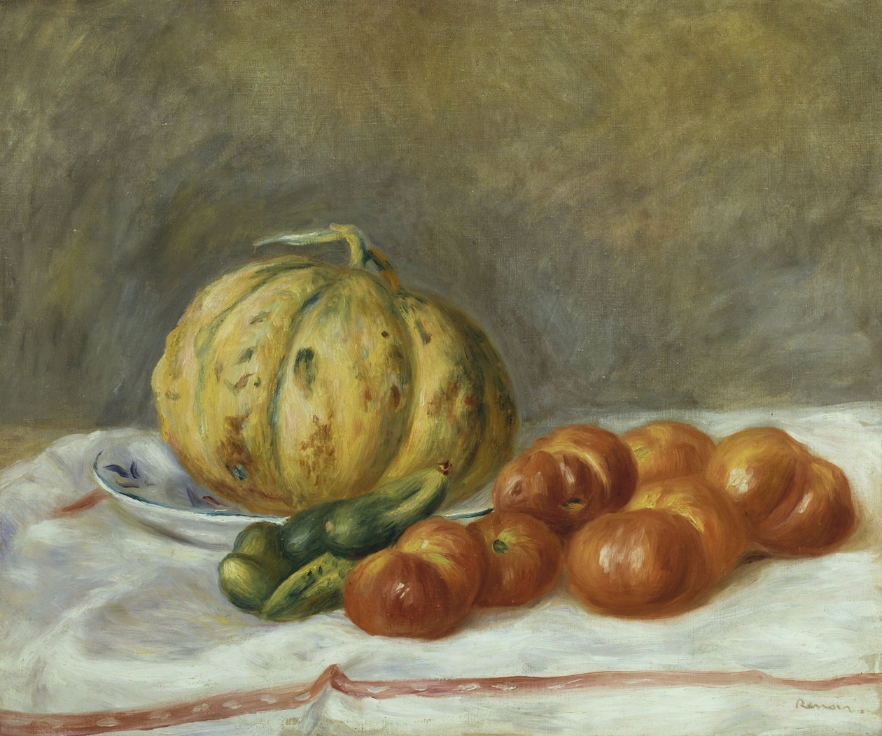 Meloen en tomaten, 1903 door Pierre Auguste Renoir