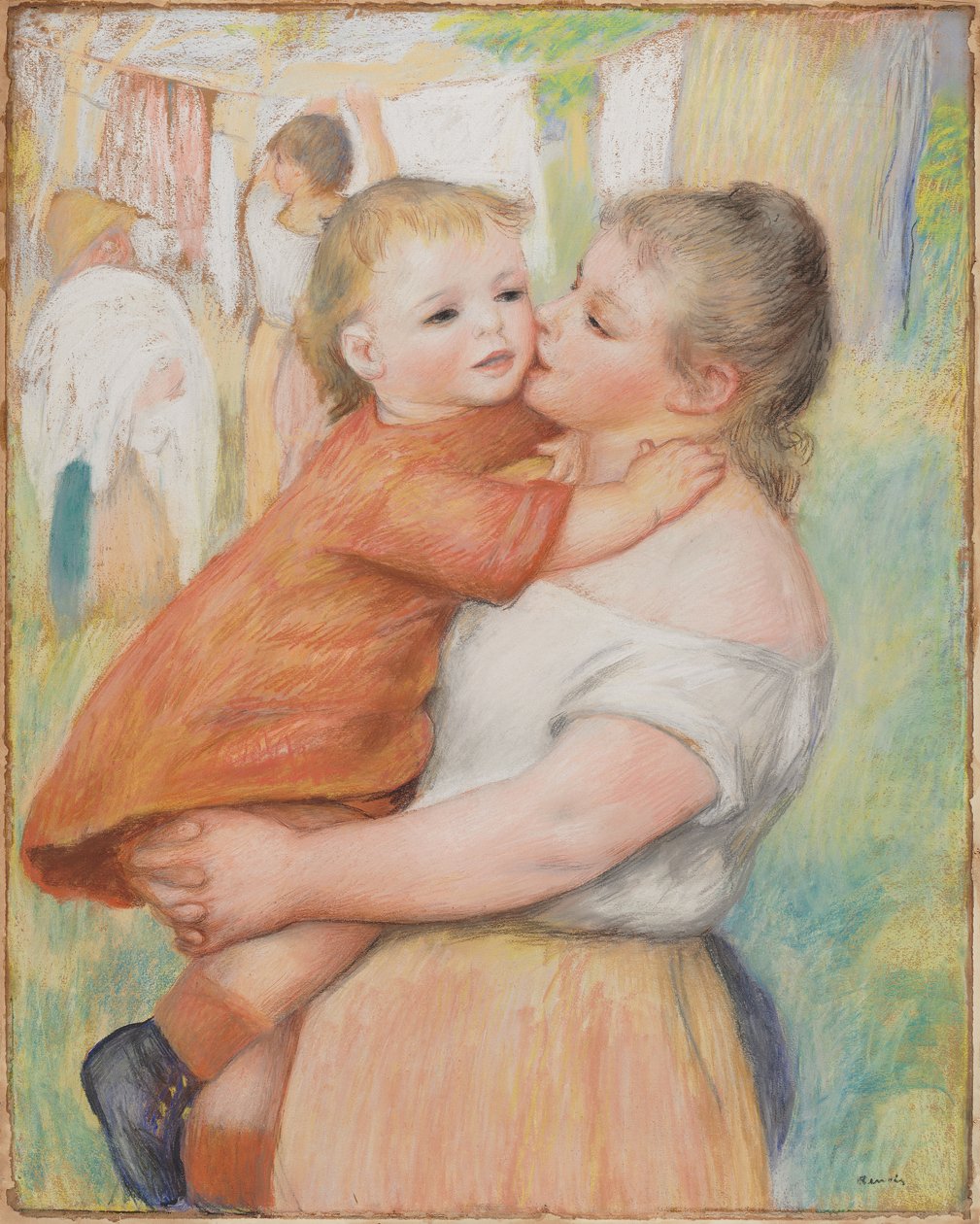 Moeder en Kind, 1886 door Pierre Auguste Renoir