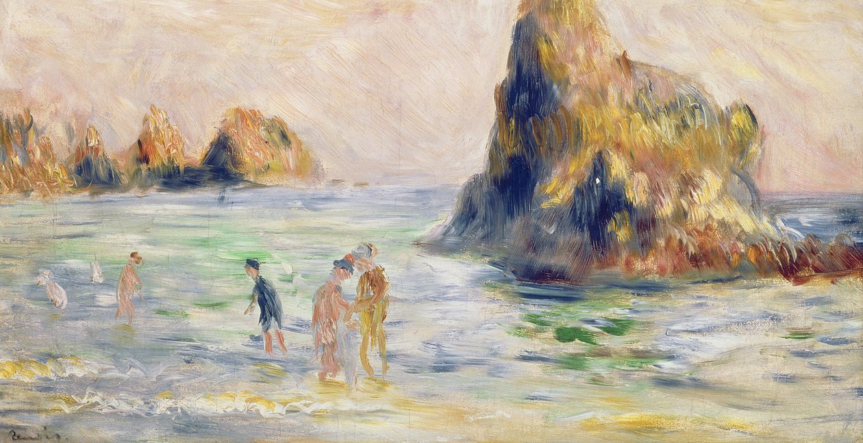 Moulin Huet Bay, Guernsey, ca. 1883 door Pierre Auguste Renoir