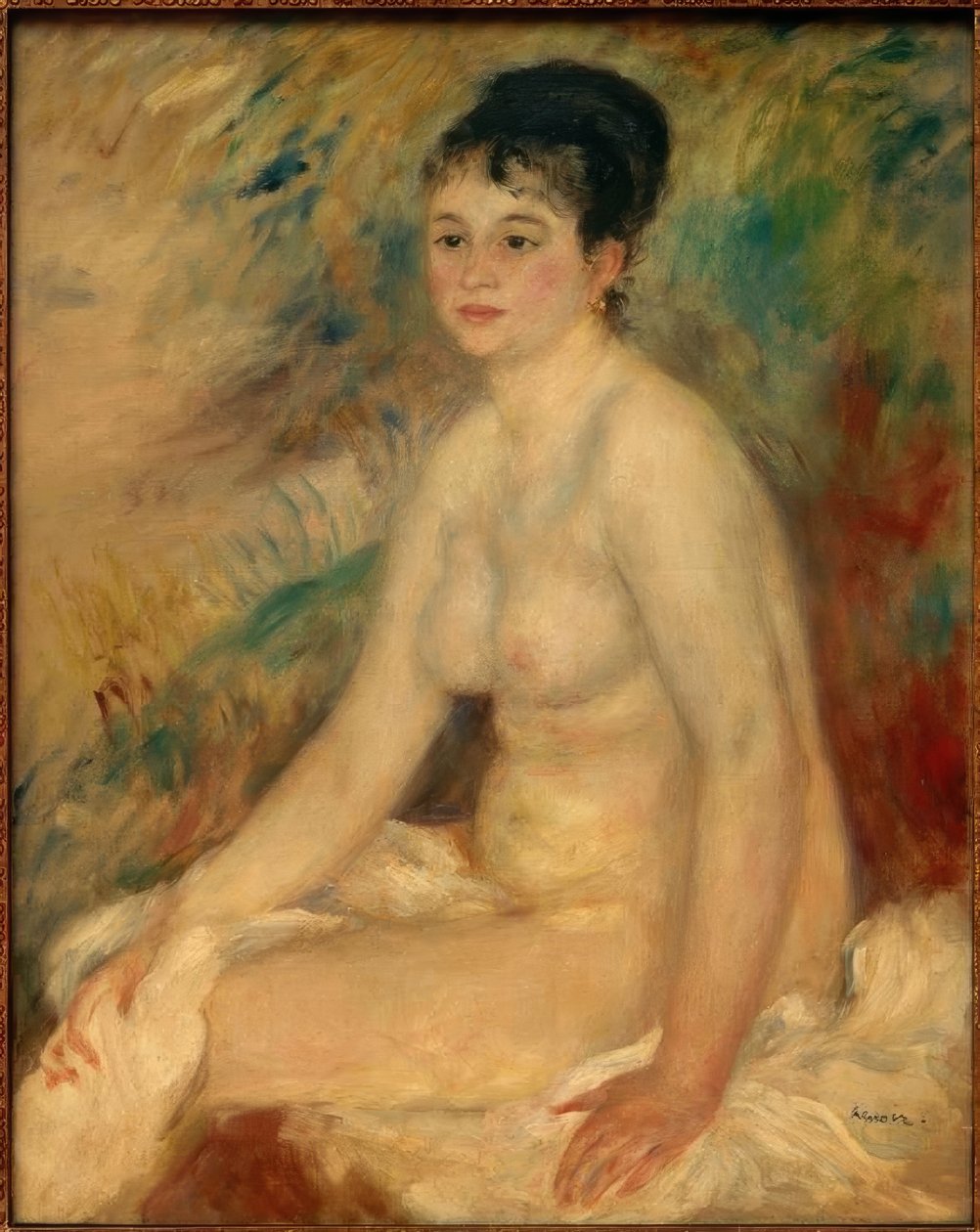 Na het bad door Pierre Auguste Renoir