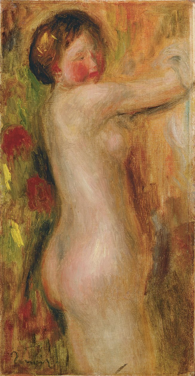 Naakt met opgeheven arm door Pierre Auguste Renoir