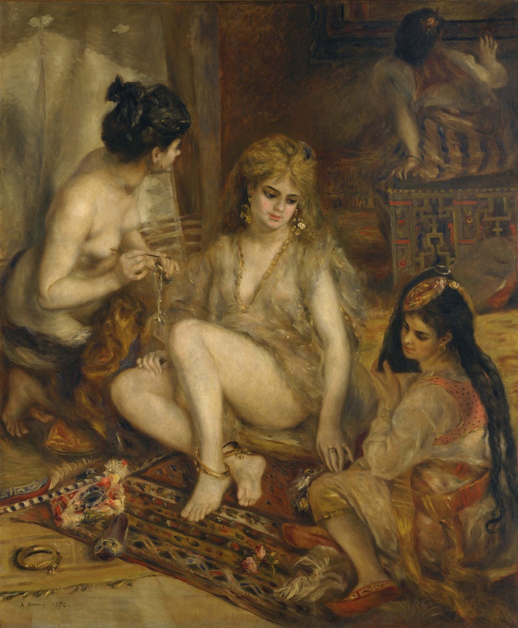 Parijzenaars in Algerijnse Kleding Harem door Pierre Auguste Renoir
