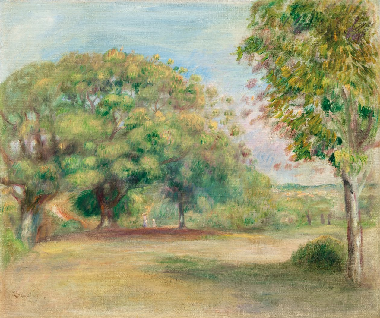 Landschap, ca. 1892 door Pierre Auguste Renoir