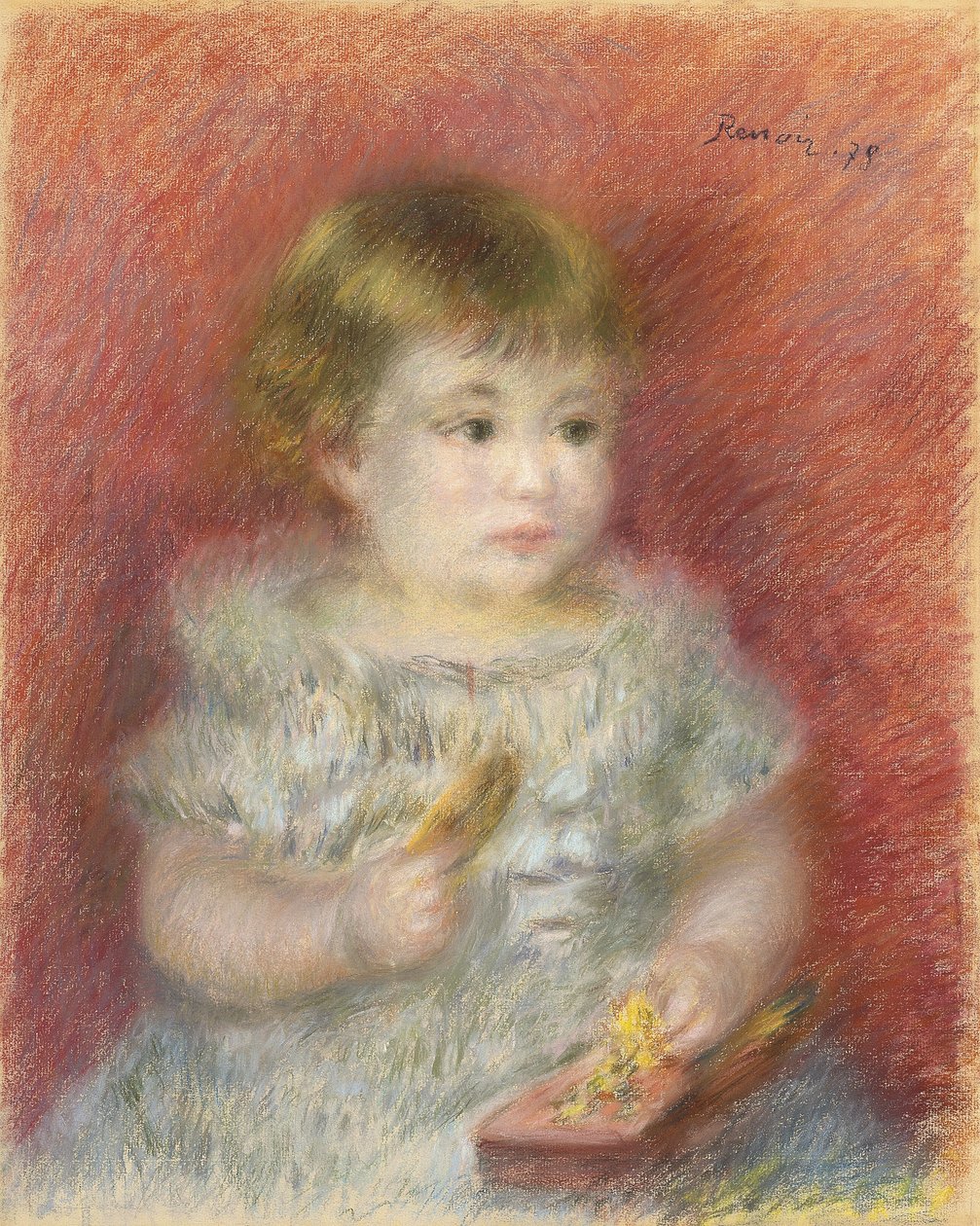 Portret van een baby, 1878 door Pierre Auguste Renoir