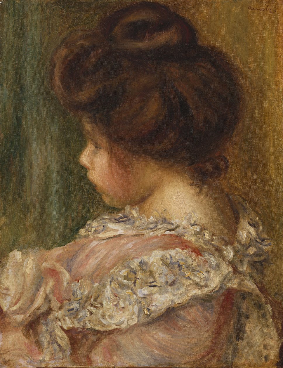 Portret van een jong meisje door Pierre Auguste Renoir