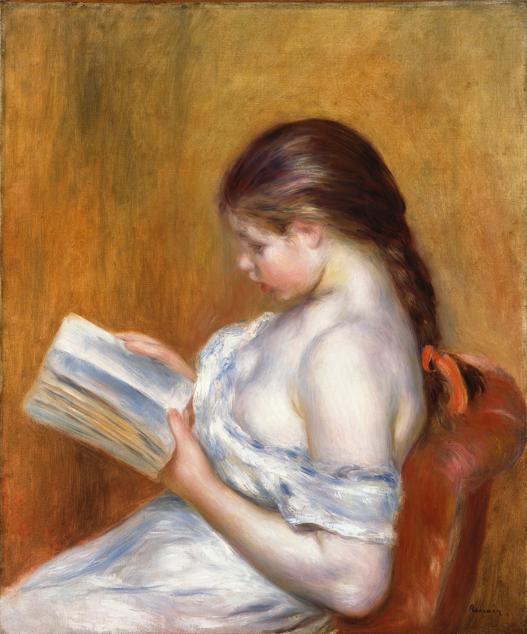 Lezen door Pierre Auguste Renoir