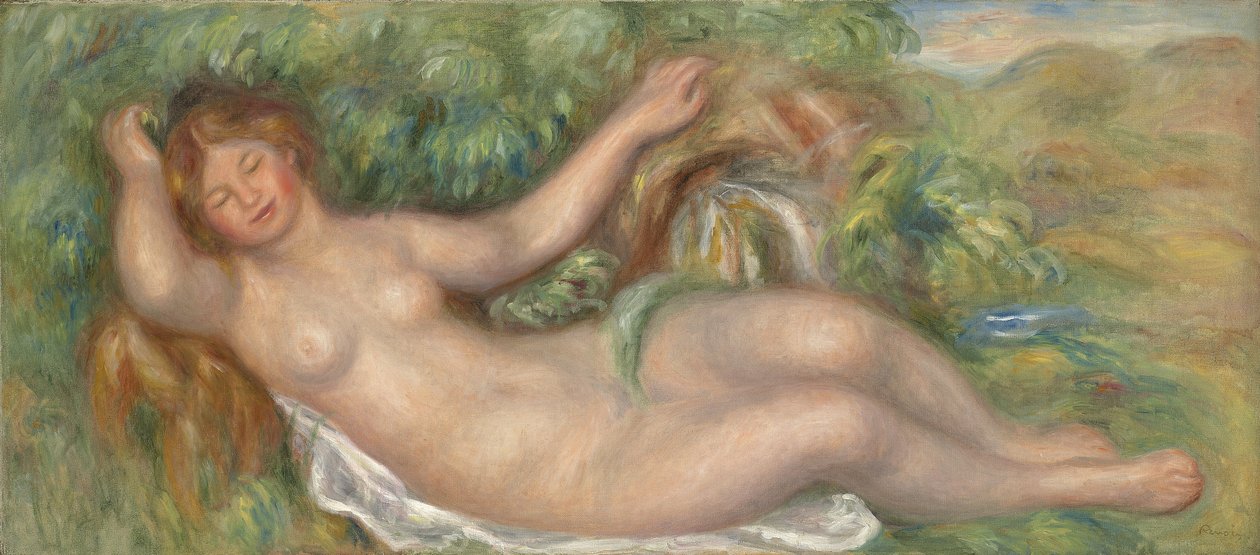 Liggend naakt door Pierre Auguste Renoir