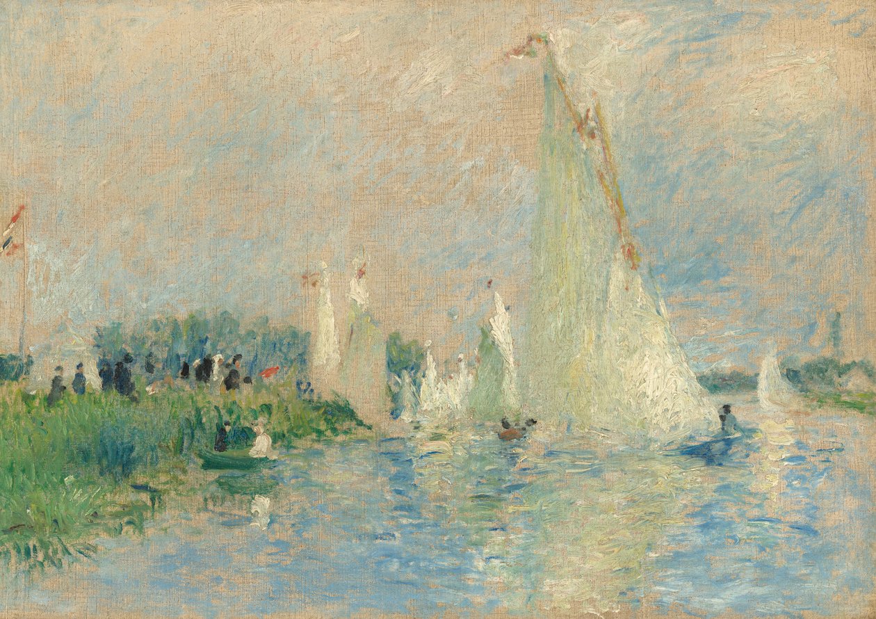 Regatta in Argenteuil, 1874 door Pierre Auguste Renoir