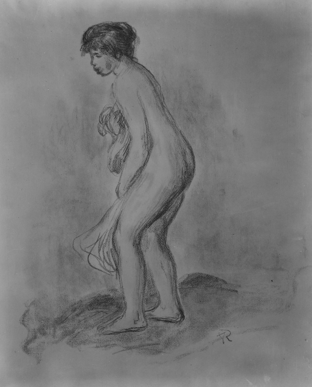 Staande badende, 1896 door Pierre Auguste Renoir