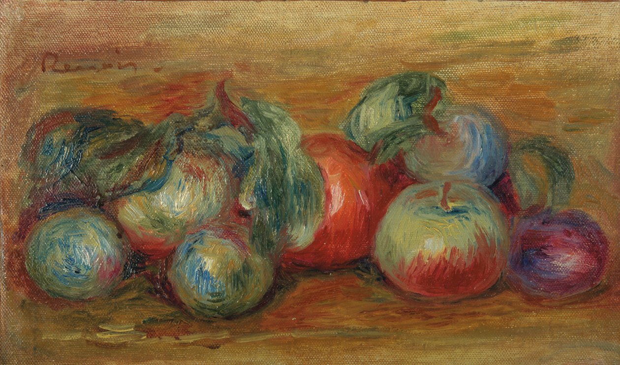 Stilleven met fruit door Pierre Auguste Renoir