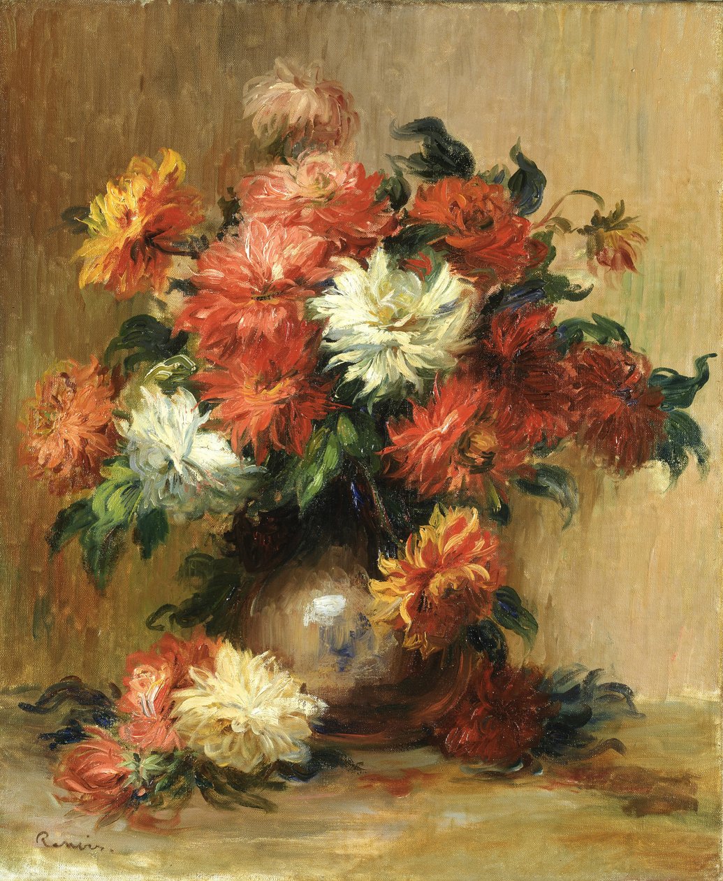 Stilleven met dahlia
