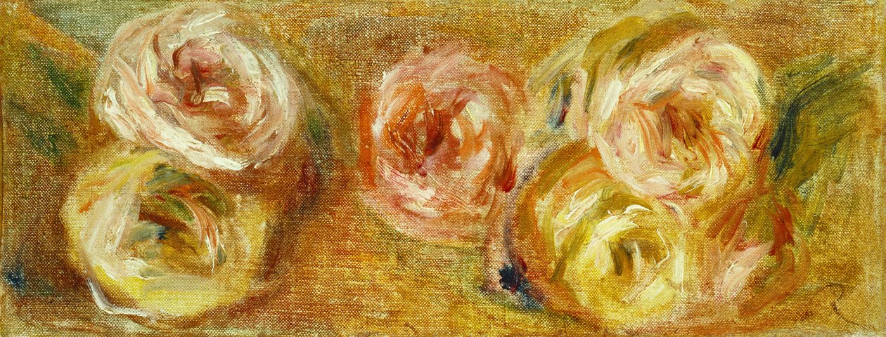 Verspreide rozen, c.1915 door Pierre Auguste Renoir