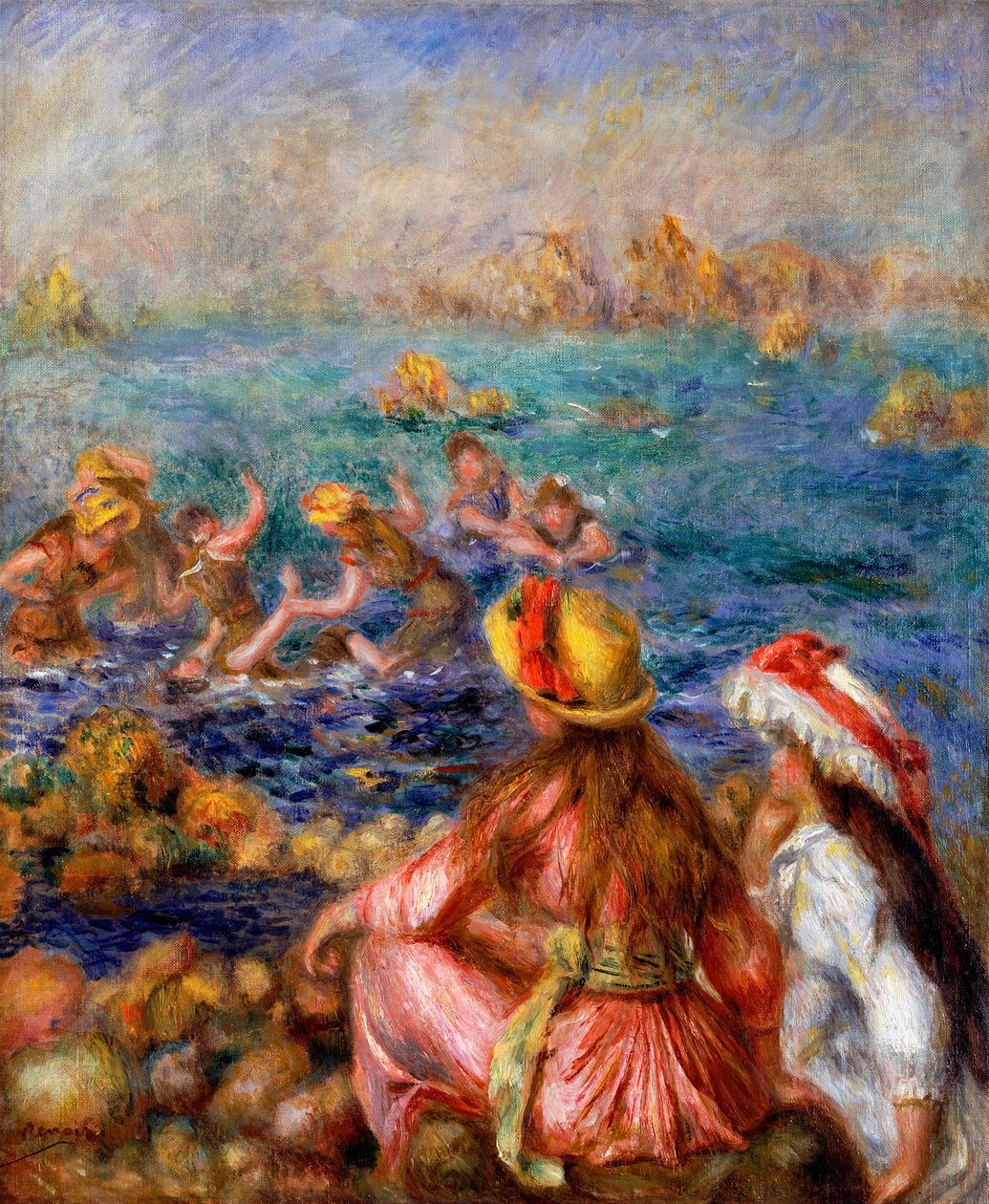 De baders, 1892 door Pierre Auguste Renoir