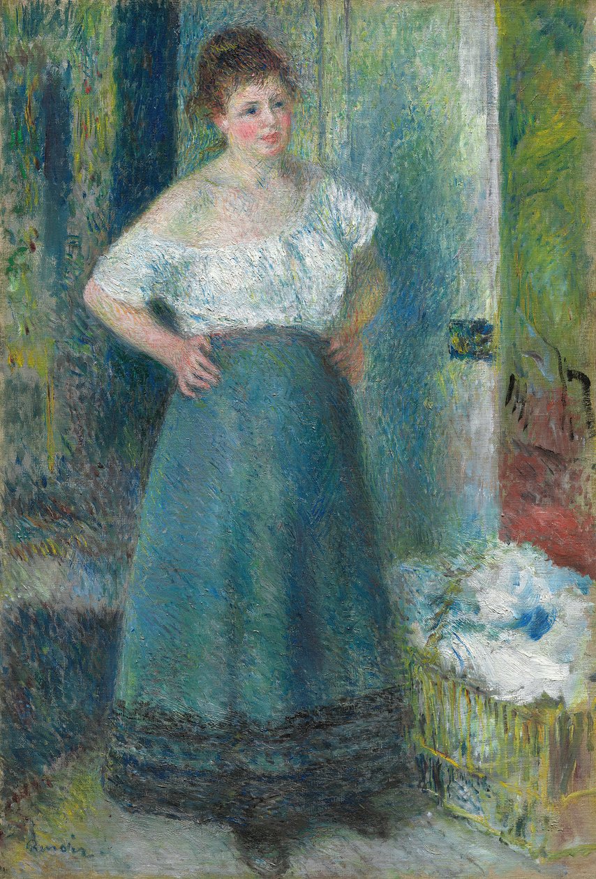 De wasvrouw, 1877-1879 door Pierre Auguste Renoir