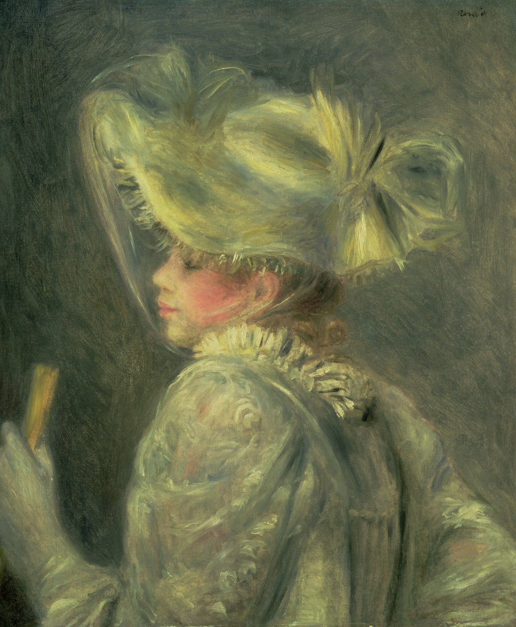 De Witte Hoed door Pierre Auguste Renoir