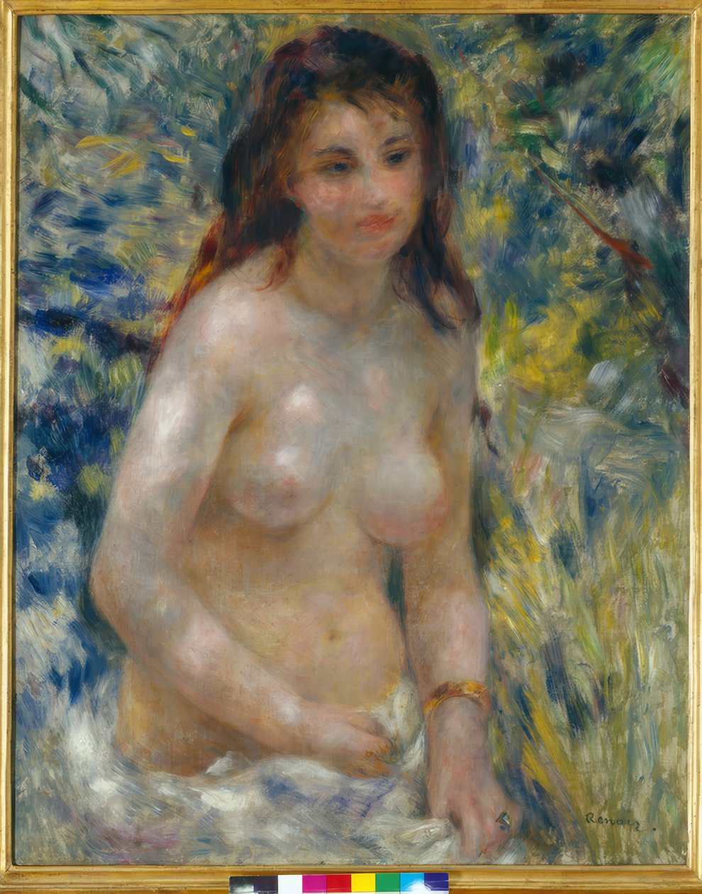 Tors van een vrouw in de zon door Pierre Auguste Renoir
