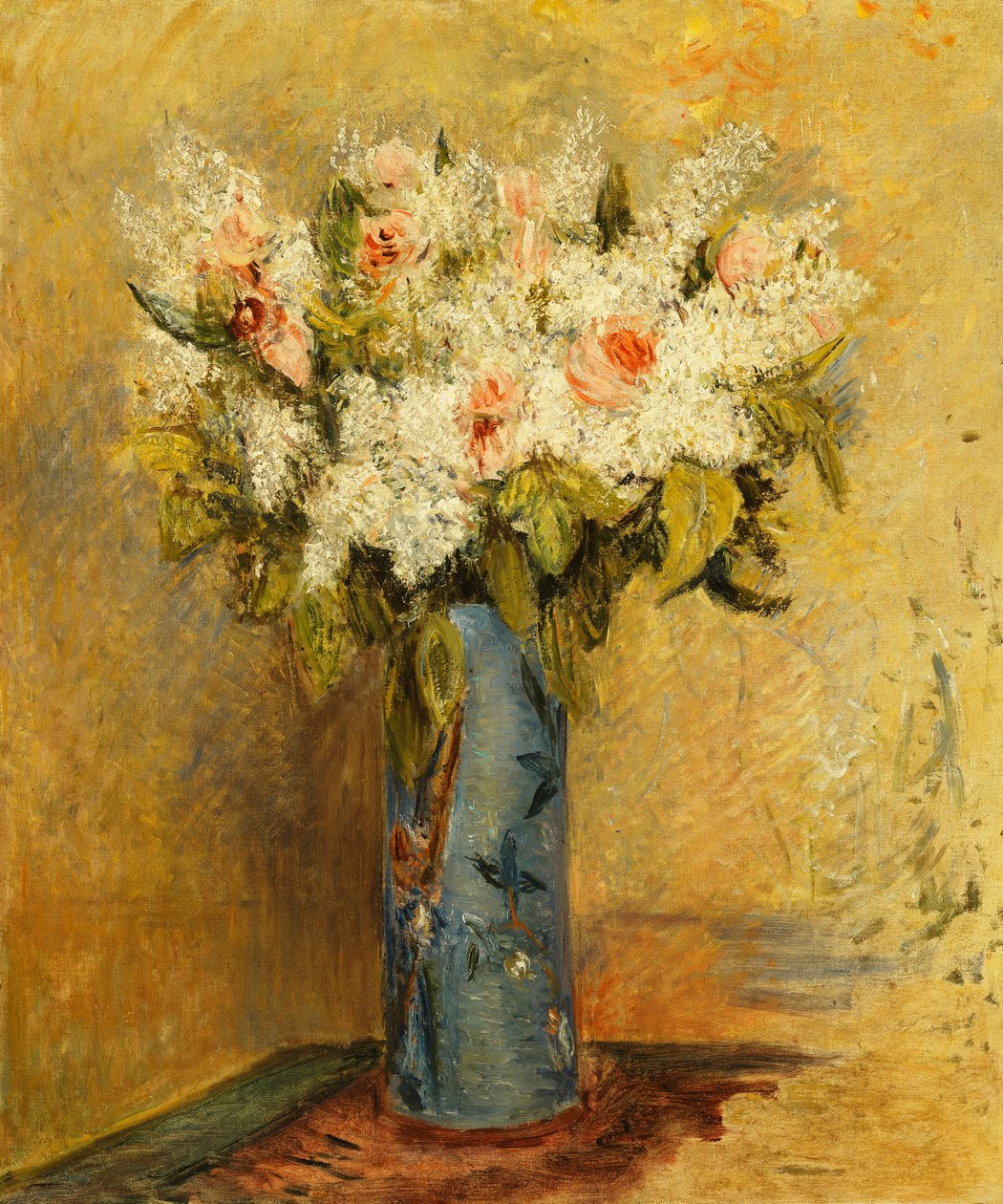 Vaas met Lelies en Rozen, ca. 1870 door Pierre Auguste Renoir